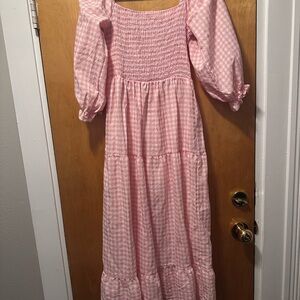 Pink Gingham Women’s Dress